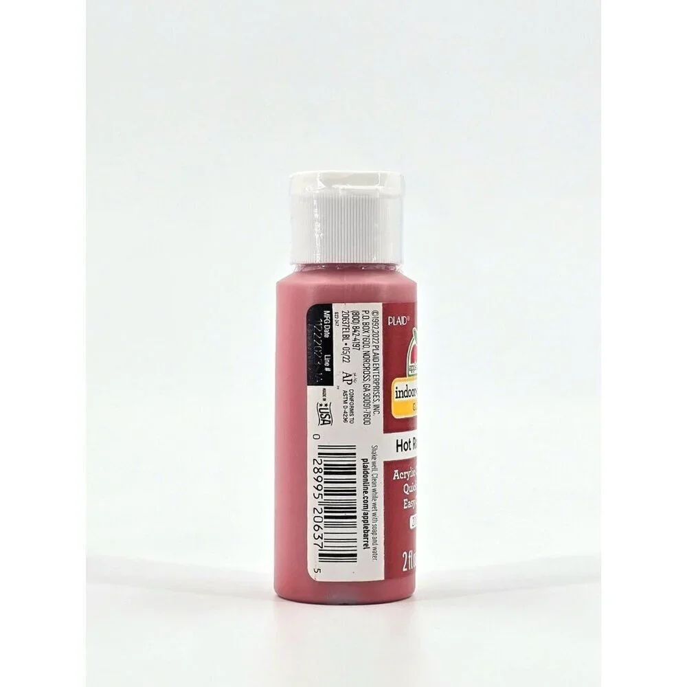 10 Apple Barrel Gloss Acrylic Craft Paint Hot Rod Red 20637E Quick Drying New